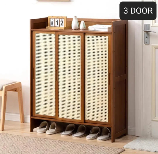 EMIL Vintage Rattan Shoe Cabinet