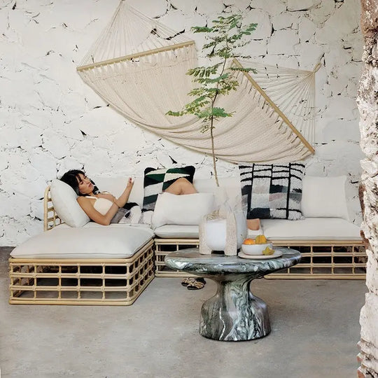 RIAH Scandinavian Outdoor Rattan Sofa