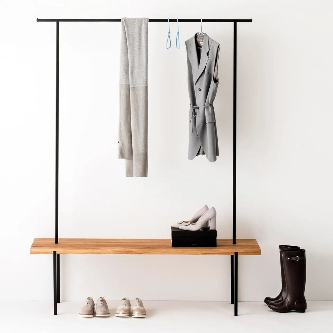 SÉBASTIEN Industrial Solid Wood Entryway Bench