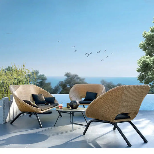 LOINE Modern Rattan Outdoor Sofa