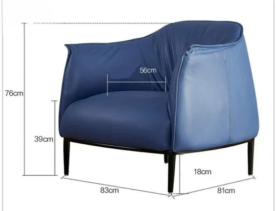 PERRIE Modern Faux Leather Armchair