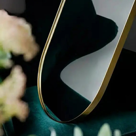 ALASTAIR Modern Stainless Steel Oval Mirror