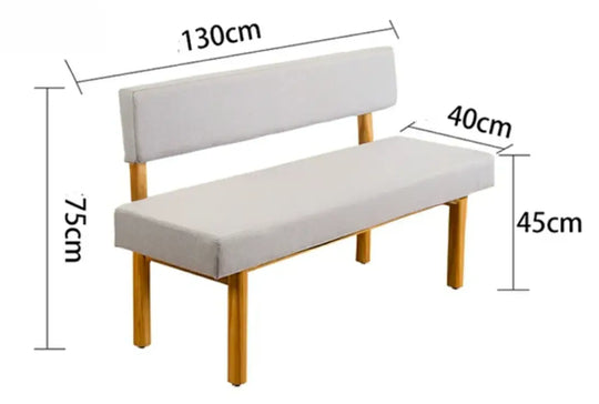 MOJITO Scandinavian Solid Wood Dining Bench
