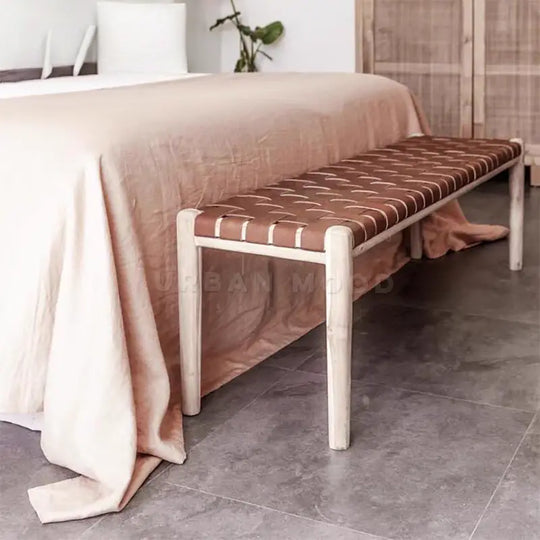THIBAULT Vintage Leather Bench