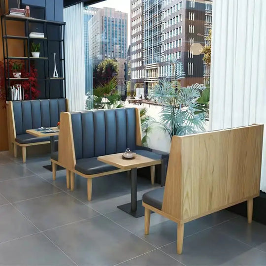 CHILTON Modern Cafe Faux Leather Dining Bench