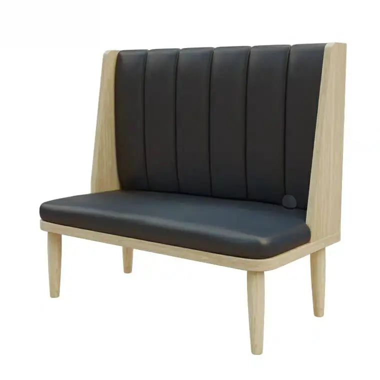 CHILTON Modern Cafe Faux Leather Dining Bench