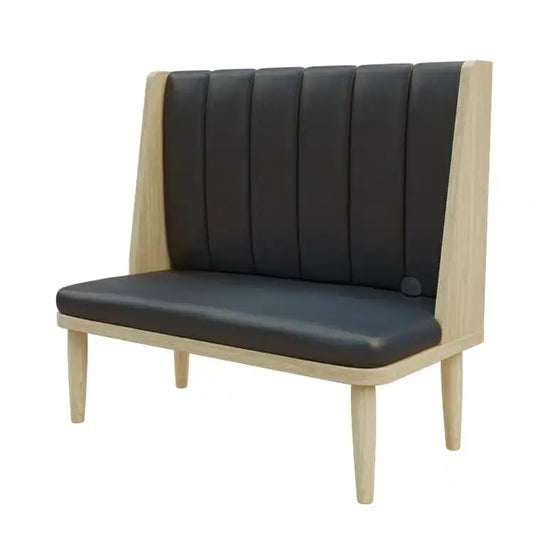 CHILTON Modern Cafe Faux Leather Dining Bench