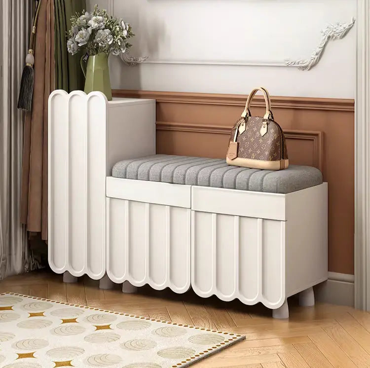 JUSKEO Japandi Shoe Cabinet Bench