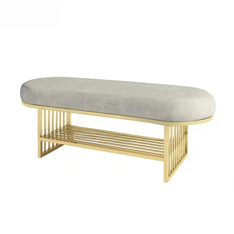 CRESTON Modern Entryway Velvet Ottoman