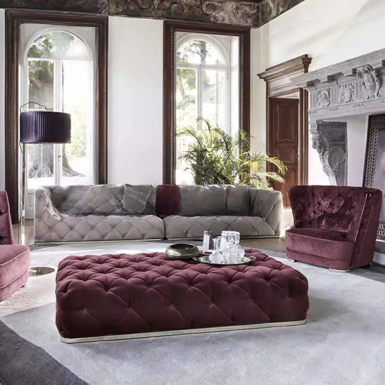 GUNNER Victorian Velvet Tufted Sofa