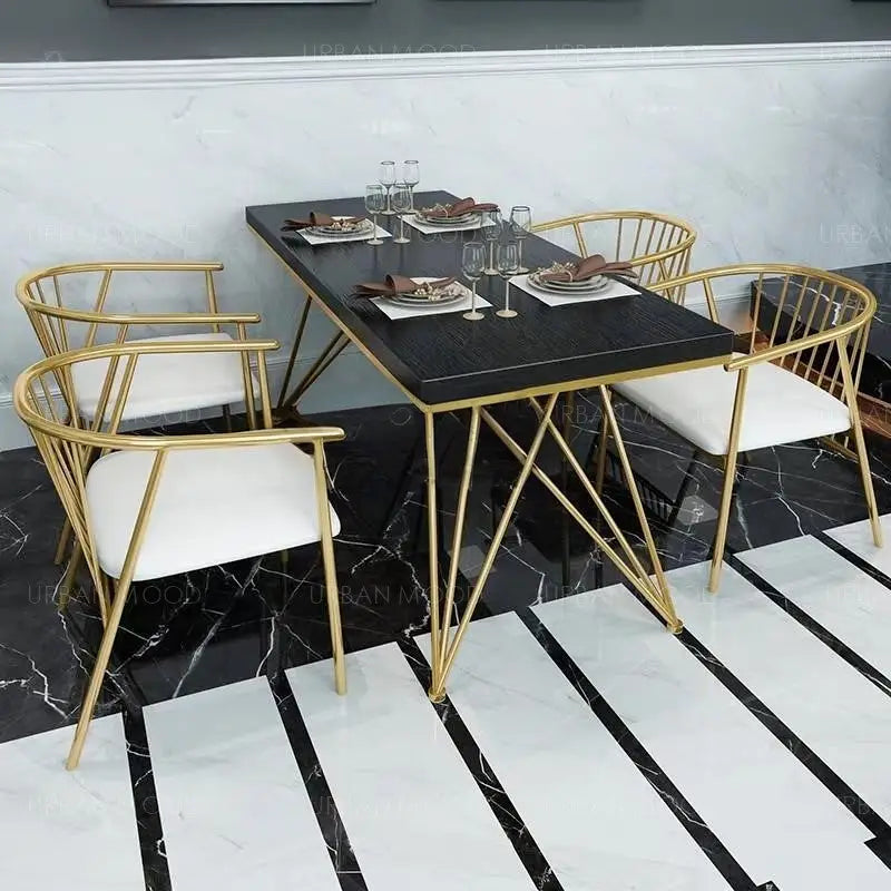 NOBLE Modern Industrial X Frame Dining Table
