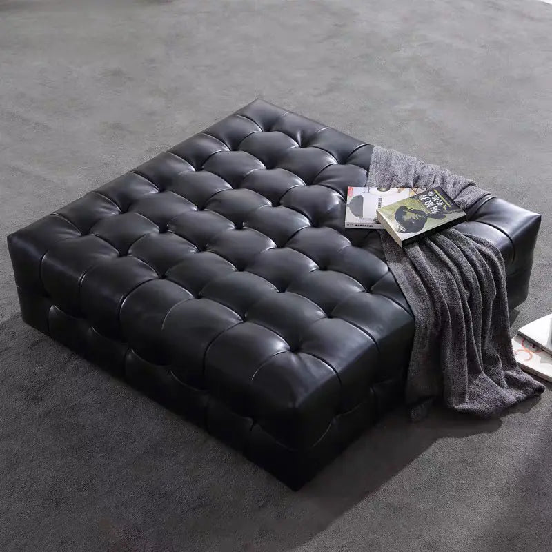 ANNA Classic Leather Ottoman