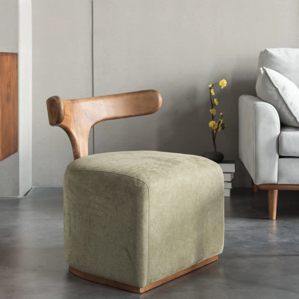 ZOG Solid Wood Fabric Stool