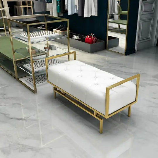 OPTIMISE Modern Velvet Entryway Bench