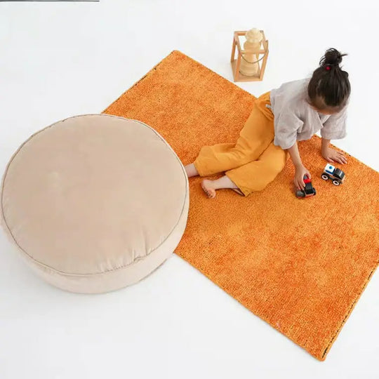 DENCER Modern Round Velvet Ottoman
