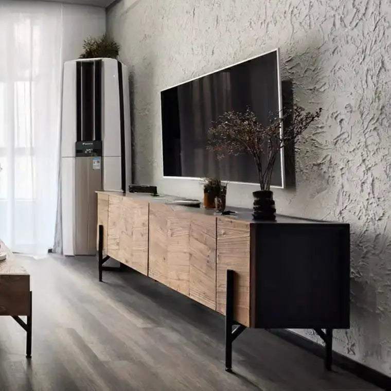 ÓLI Rustic Chevron TV Console