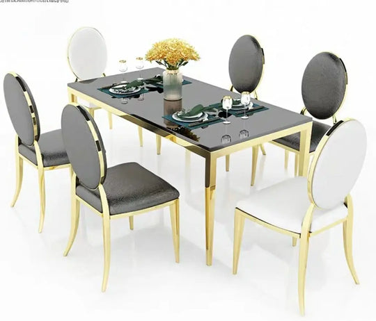 TILDEN Modern Glass Dining Table & Chairs