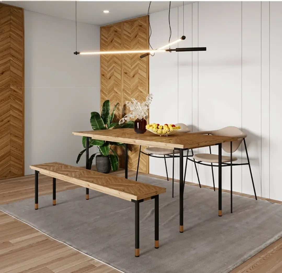 SCOBIE Rustic Chevron Dining Table