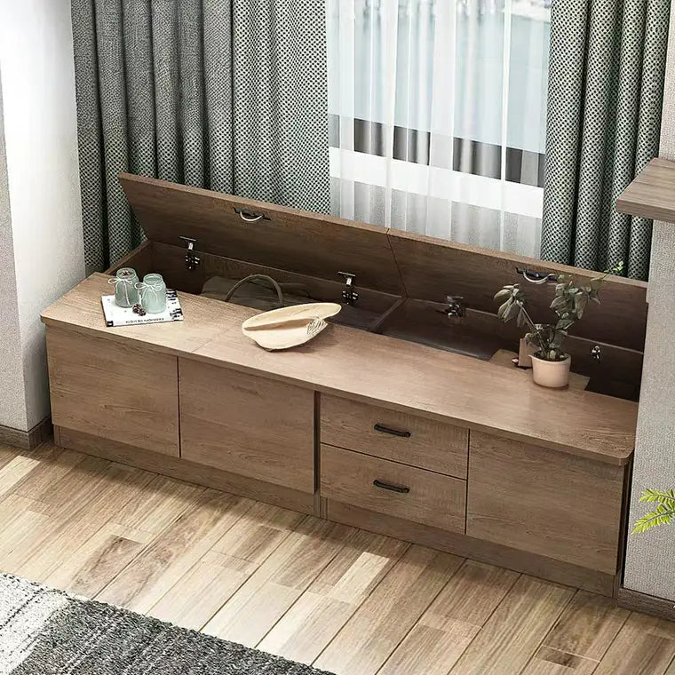 ALEXRE Bay Window Storage Ottoman