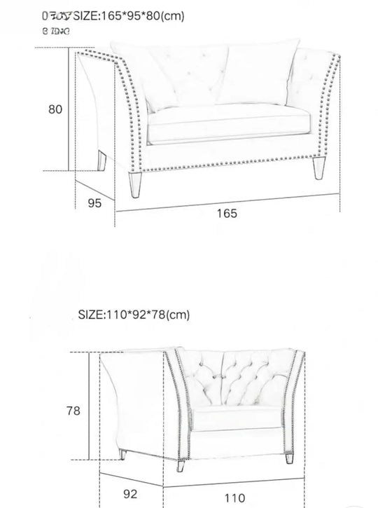 OSCAR Victorian Tufted Sofa