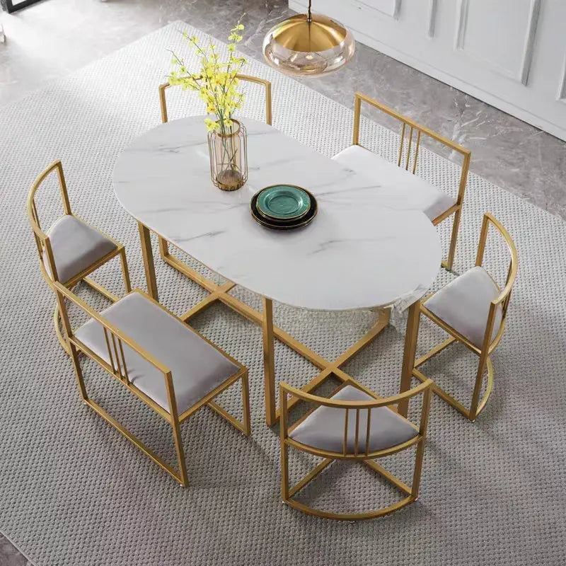 VICENTE Modern Sintered Stone Dining Table Set