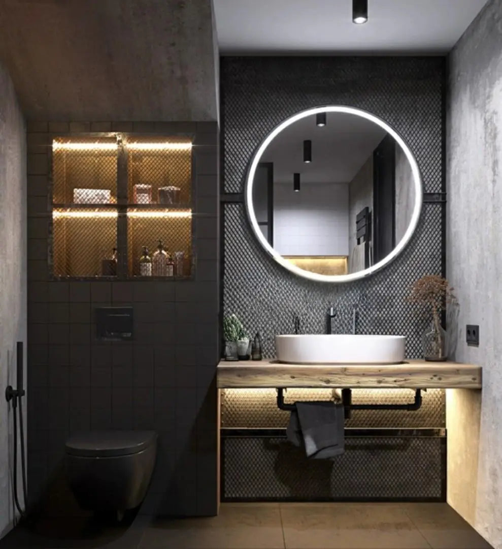ELISSE Modern LED Round Wall Mirror