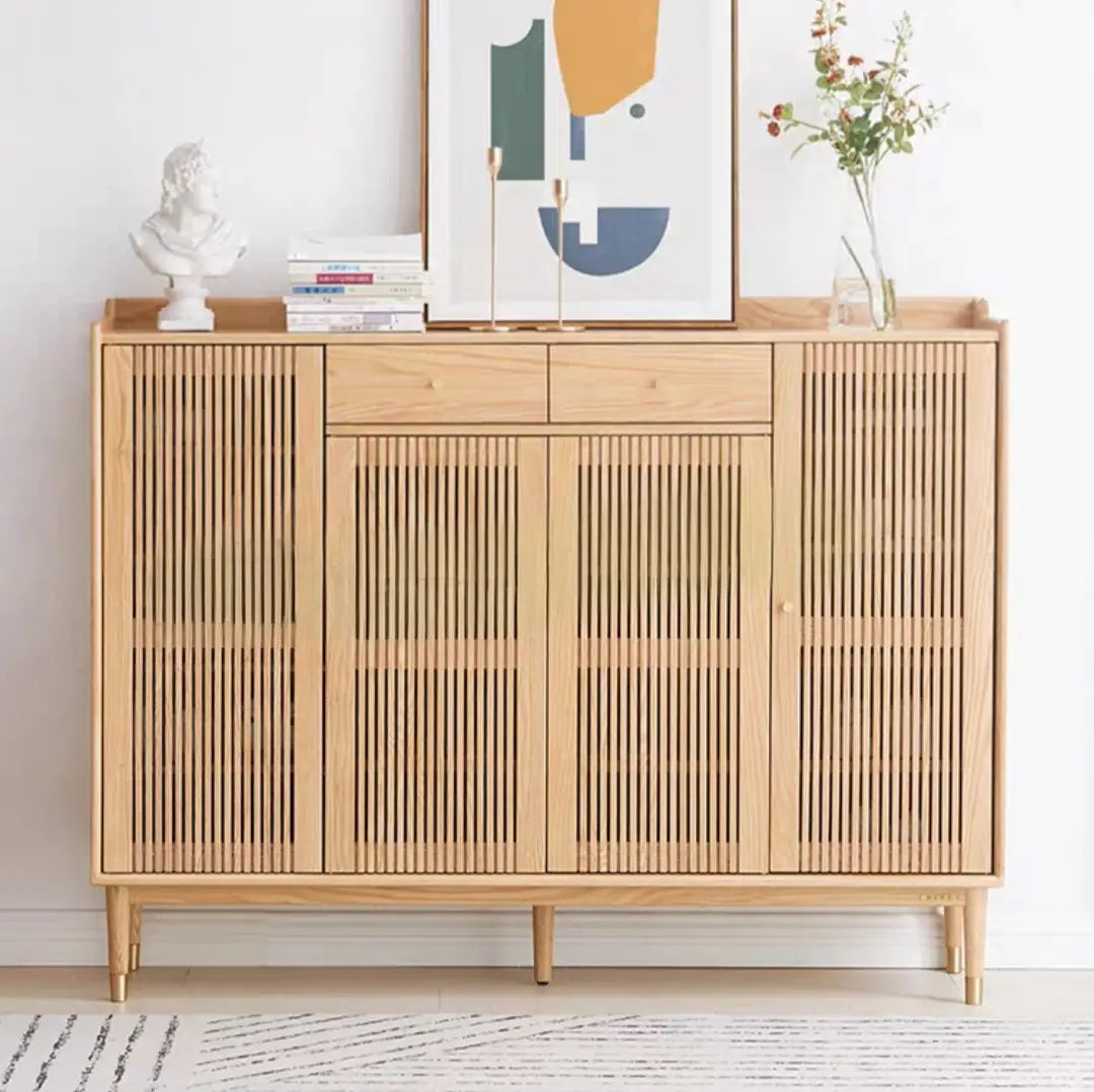 ARON Japandi Solid Wood Shoe Cabinet