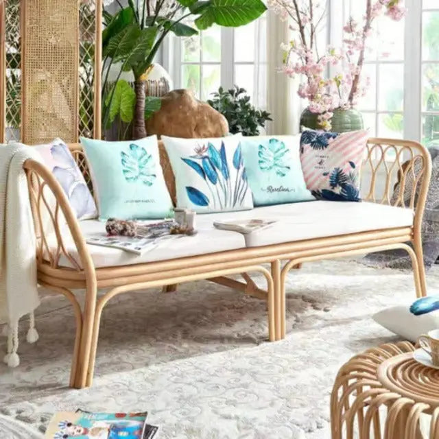 ANGELTAIL Vintage Rattan Sofa
