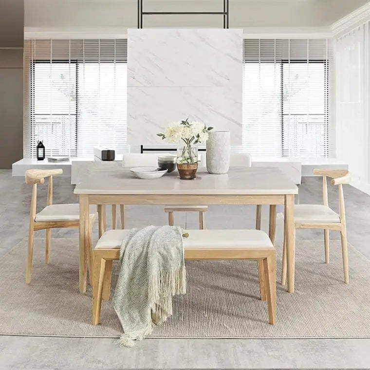 ICILE Scandinavian Marble Dining Table