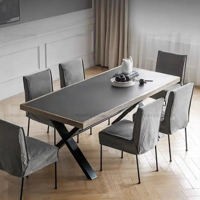 RAUL Industrial Solid Wood Dining Table