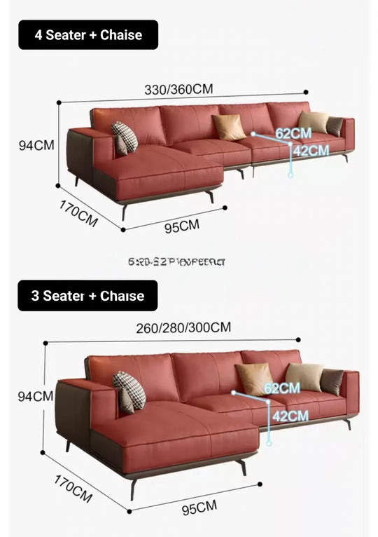 CREDIKS Modern Leather Sofa