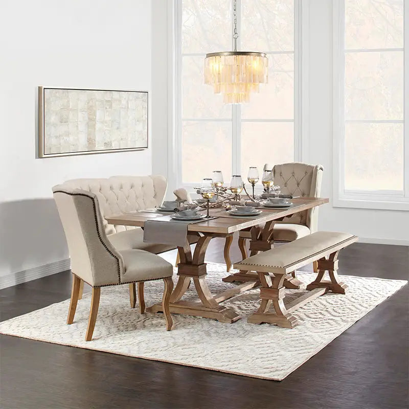 RON Vintage Solid Wood Dining Table