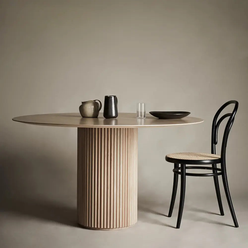 EMILY Japandi Solid Wood Round Dining Table