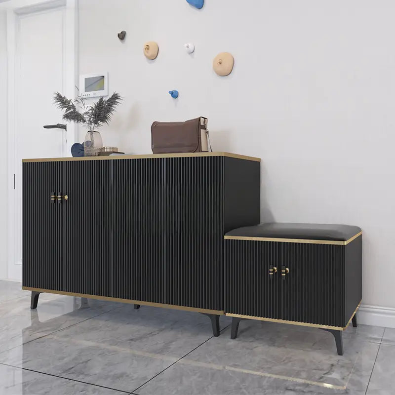 PINUE Modern Shoe Cabinet & Hall Tree