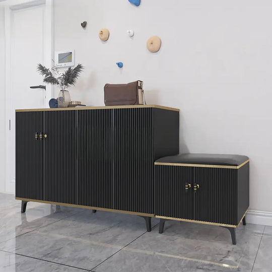 PINUE Modern Shoe Cabinet & Hall Tree