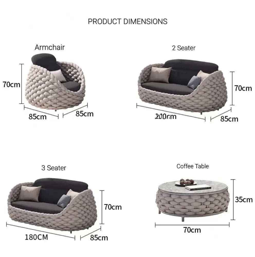 RALLI Modern Outdoor Sofa Set