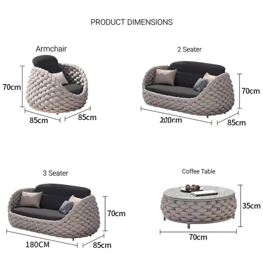 RALLI Modern Outdoor Sofa Set