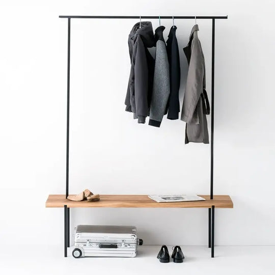 SÉBASTIEN Industrial Solid Wood Entryway Bench