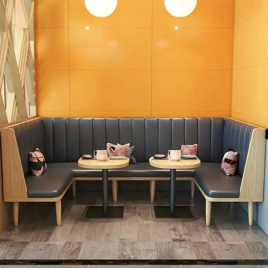 CHILTON Modern Cafe Faux Leather Dining Bench