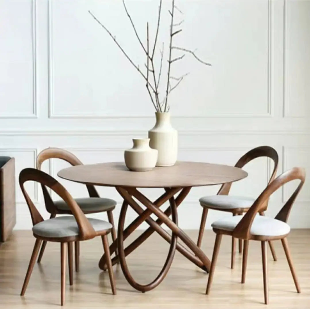 RANGER Postmodern Solid Wood Round Dining Table