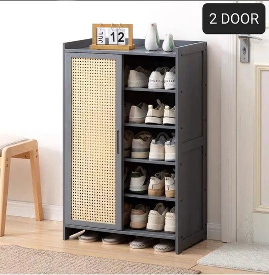 EMIL Vintage Rattan Shoe Cabinet