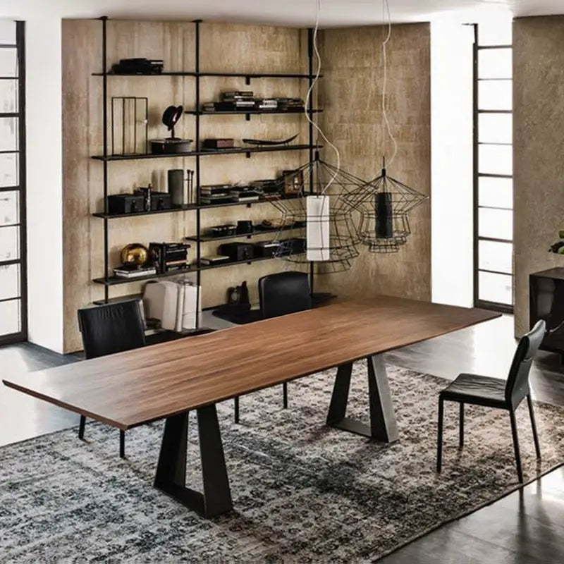 TRACÉ Rustic Solid Wood Dining Table
