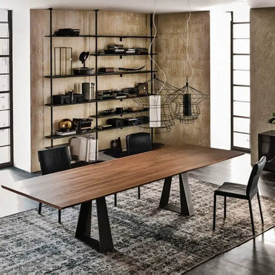 TRACÉ Rustic Solid Wood Dining Table