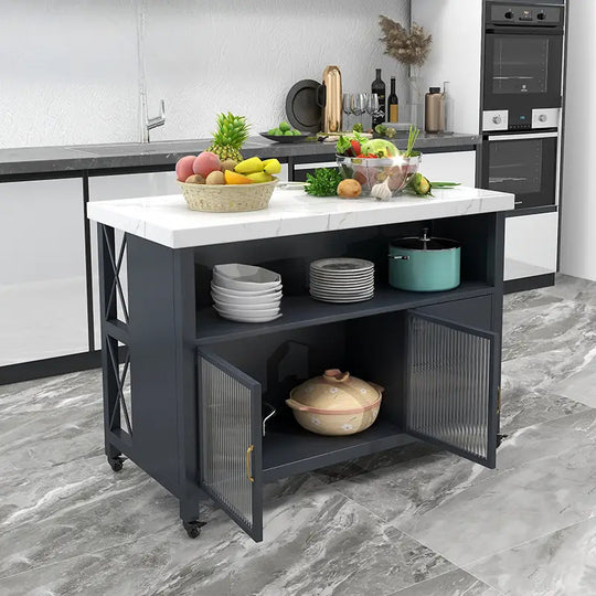 JENN Modern Marble Kitchen Island