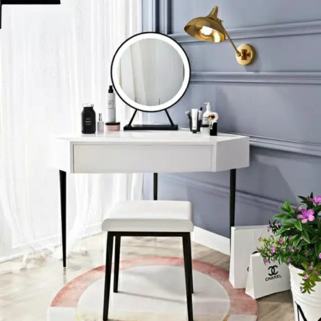 ALESSIA Modern Corner Vanity Table