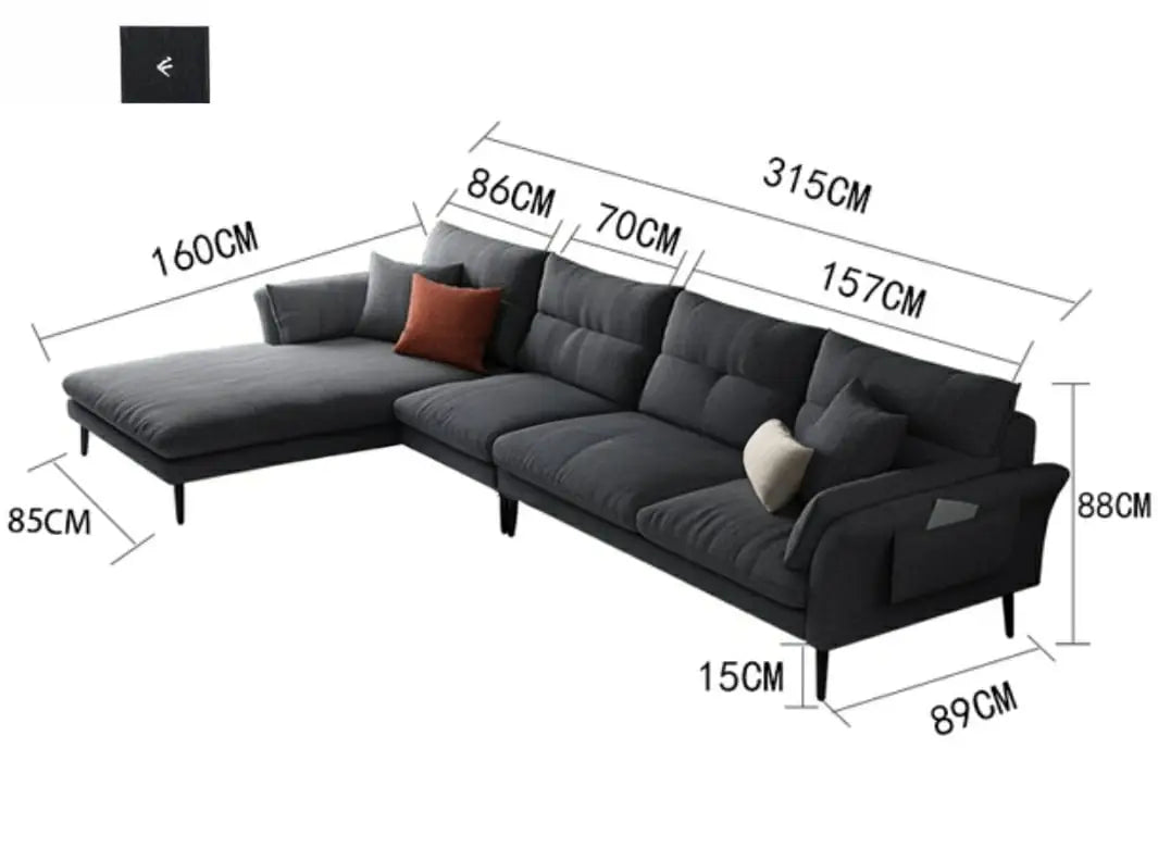 SPECKLE Modern L Shape Sofa