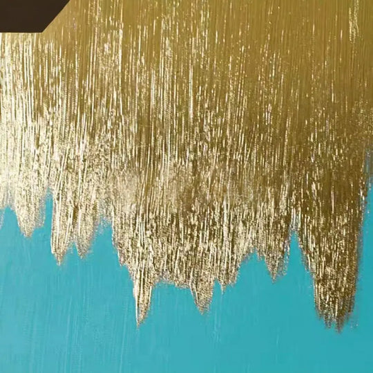 PIERCE Gold Shimmer Canvas Wall Art