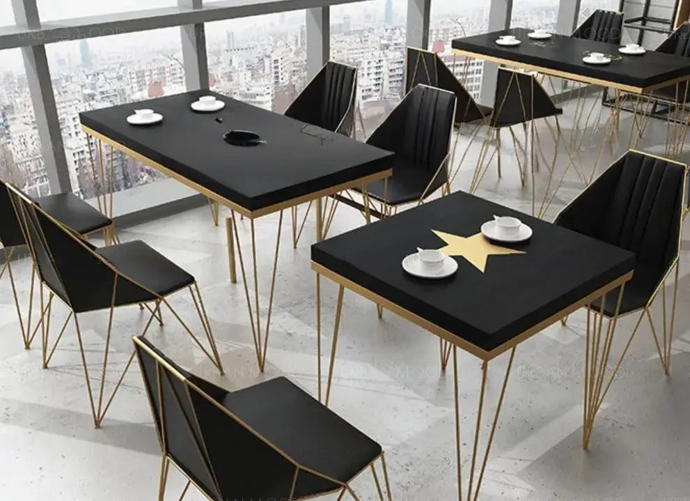 NOBLE Modern Industrial X Frame Dining Table