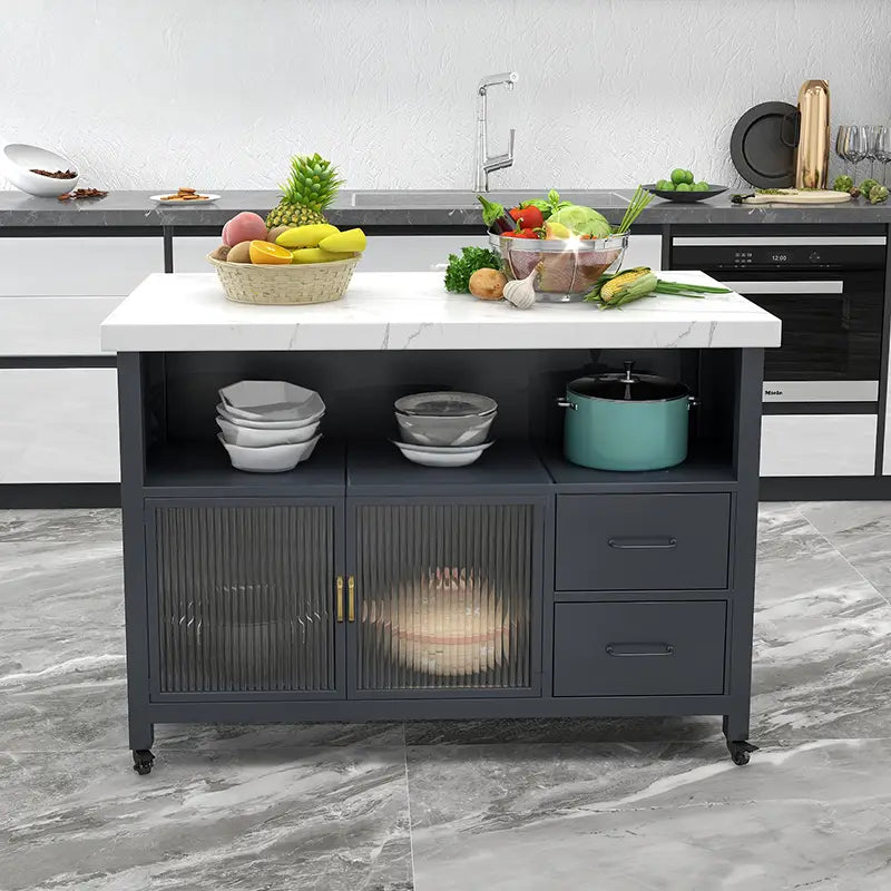 JENN Modern Marble Kitchen Island