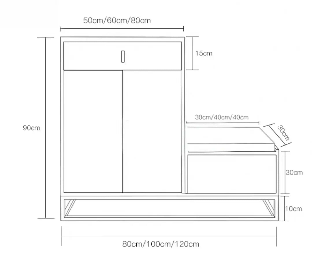 VINCENT Modern Shoe Cabinet Bench